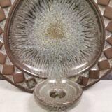 Wall-mounted candlestick in grayish colors, Danish and from the 1970s-80s.