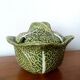 Vintage soup tureen cabbage in faience