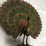 Vintage brass peacock 1960