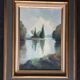 Huile sut toile "L'île Champagne à l'Isle-Adam" par FRANCKI
