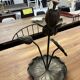 Pied de lampe nénuphar en laiton vintage