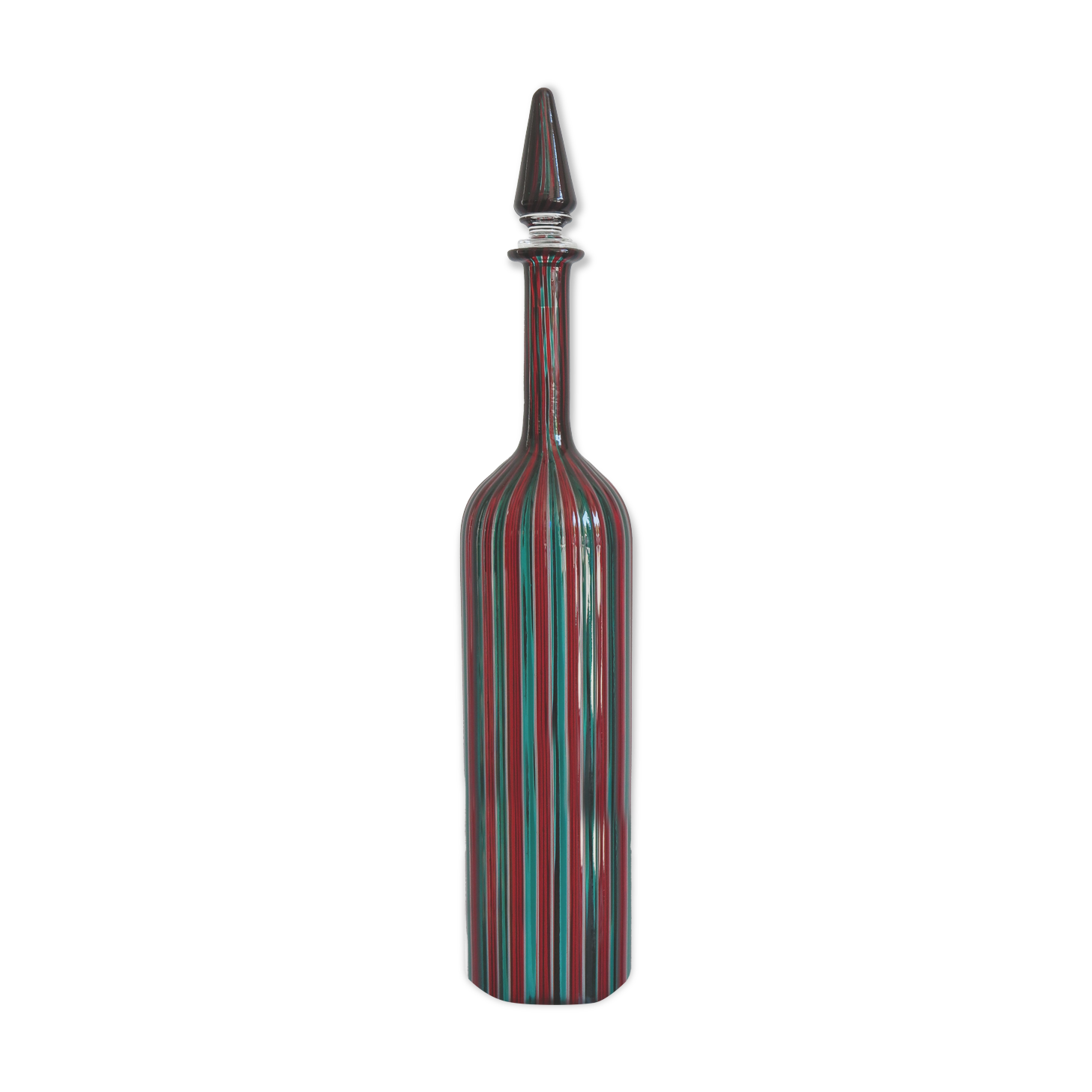 Fulvio Bianconi for Venini Italian glass bottle, 1988