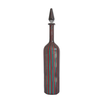 Fulvio Bianconi for Venini Italian glass bottle, 1988