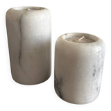 pair of marble candlesticks