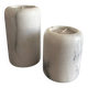 pair of marble candlesticks