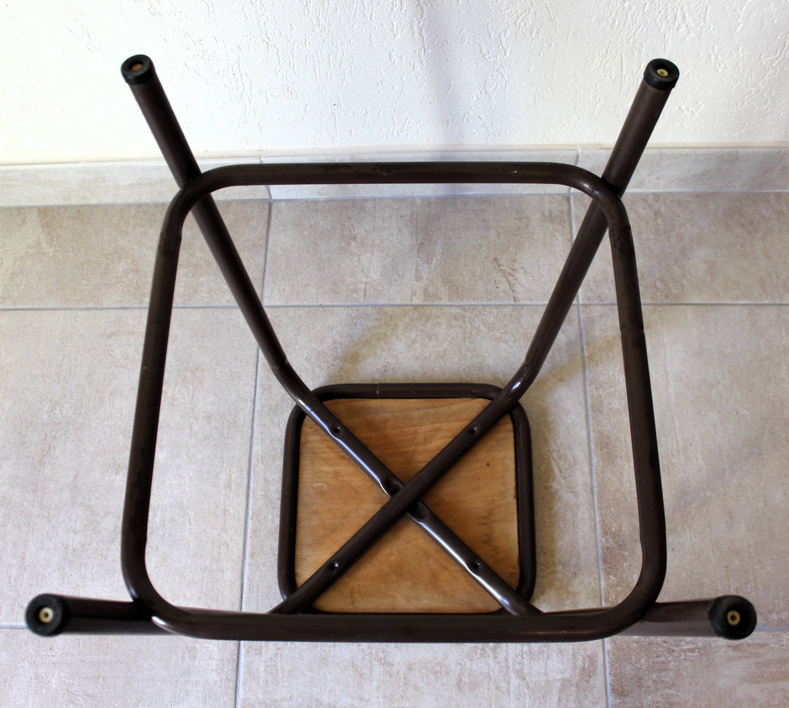 Tabouret  vintage industriel d’école