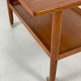 Danish midcentury teak bar trolley by Grete Jalk