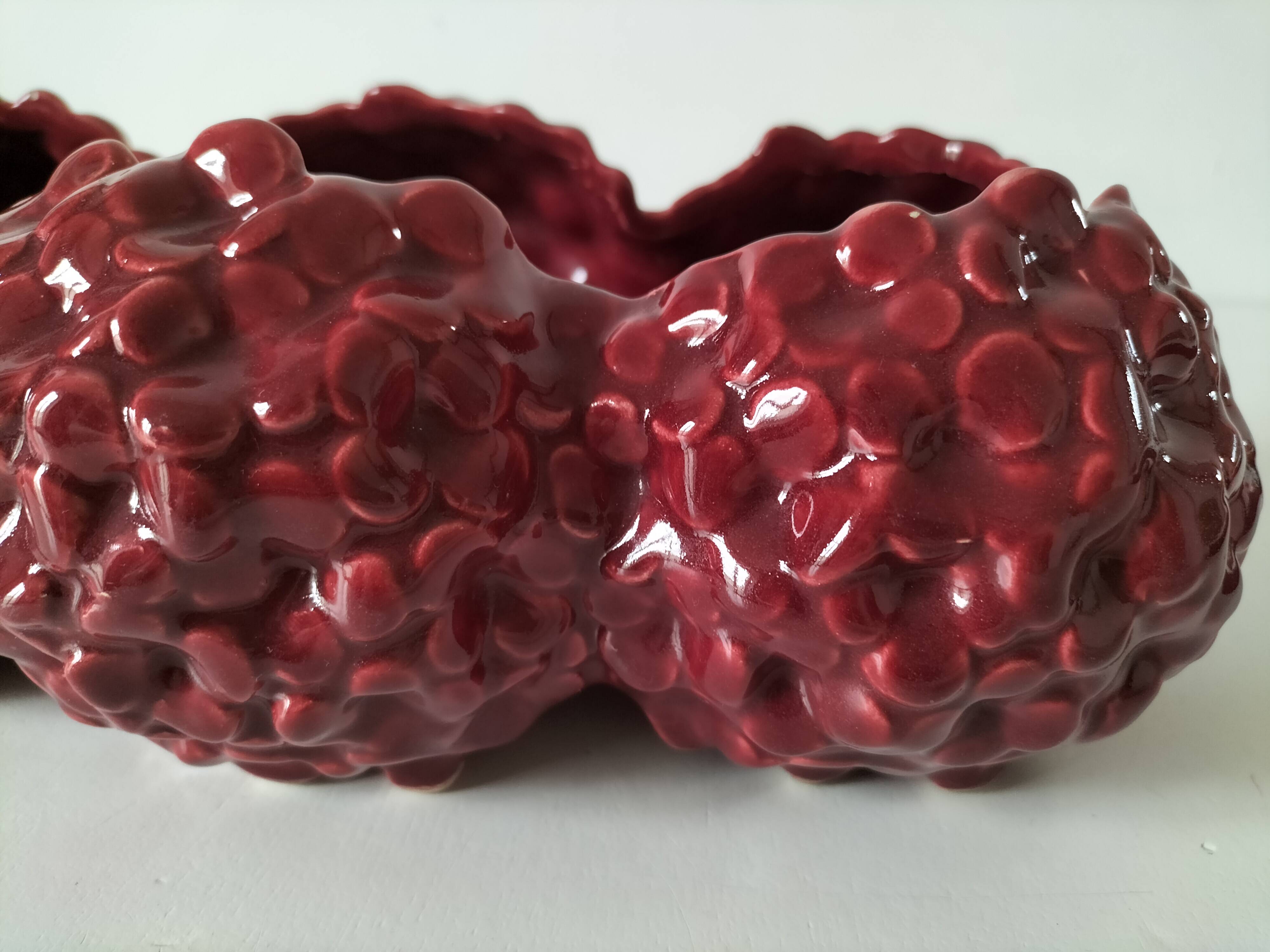 Cache-pot triptyque De Bruyn Fives Lille rouge n°4709