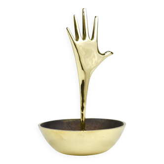 Carl Auböck Brass Ashtray Hand Empty Pocket Accessory, Vienna, Austria