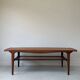 Vintage wooden coffee table with reversible Formica top