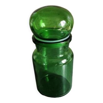 Green glass Lever jar