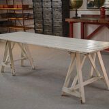 1950s white patina pine table