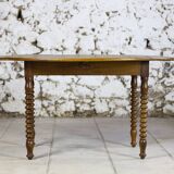 Louis Philippe turned wood drop-leaf table