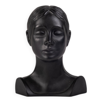 Sculptural Bust of a Woman in Clay, Denmark, 1975
