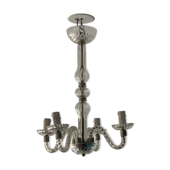 Venetian chandelier 4 glass lights 1970