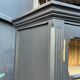Armoire parisienne noire vitrée rénovée