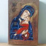 Enameled ceramic icon signed Michel Folscheid - Enamels of Saint Michel du Roc