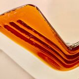 La Murina pair of two-tone Murano glass sconces, Italy 1980