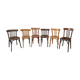 Series of 6 mismatched bistro chairs Mahieu and Luterma
