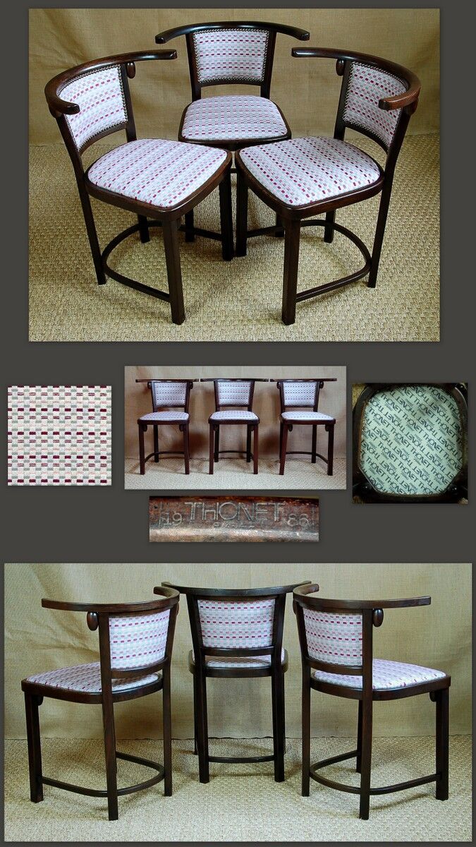 Trio of chairs Fledermaus THONET