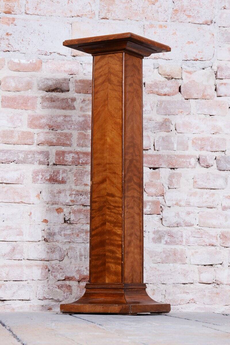 Art Deco Pedestal in Spruce and Oak, 1920s