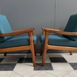 Set Teak Danish chairs by Jull Kristensen 1960s