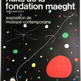 Joan miro, nights of the maeght foundation, 1967. original lithograph poster