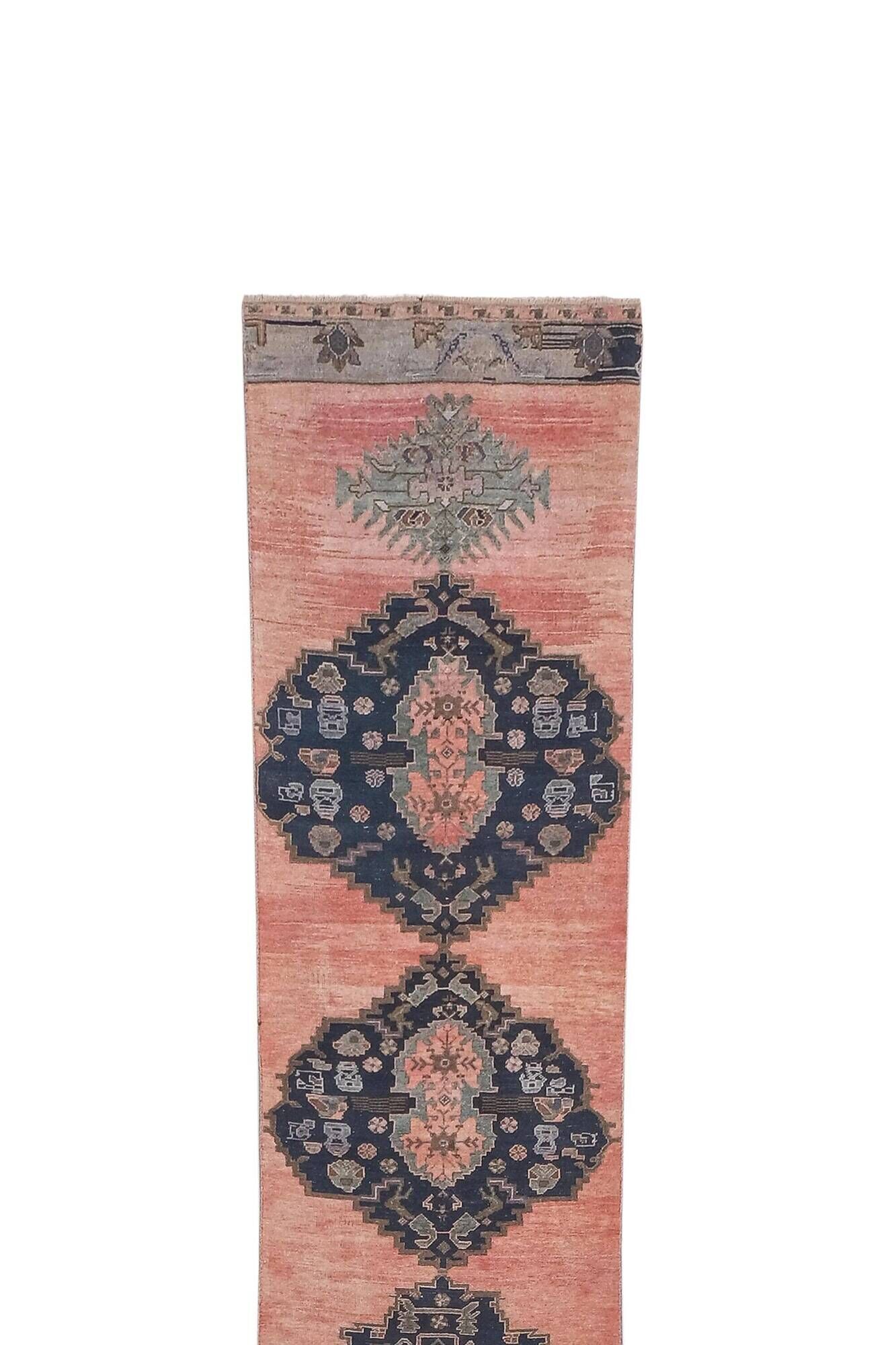 Tapis de couloir turc vintage