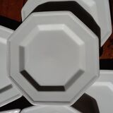 6 white octagonal dessert plates Johnson Brothers Heritage (ø 19.5 cm)