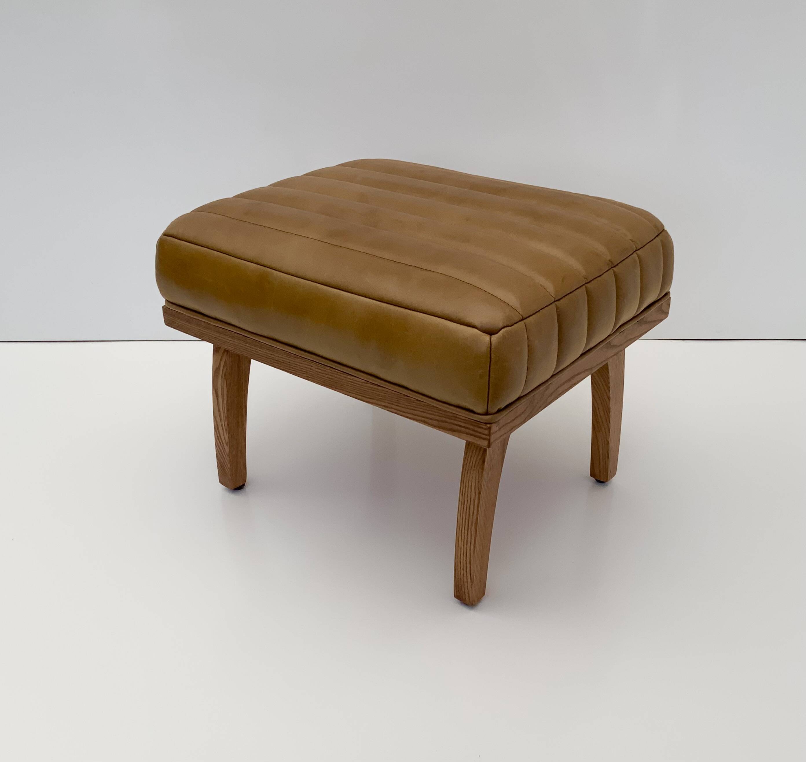 Leather Relaxing Stool/Footstool/ Tray/Side Table