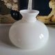 Large Globe Pendant Light in White Opaline