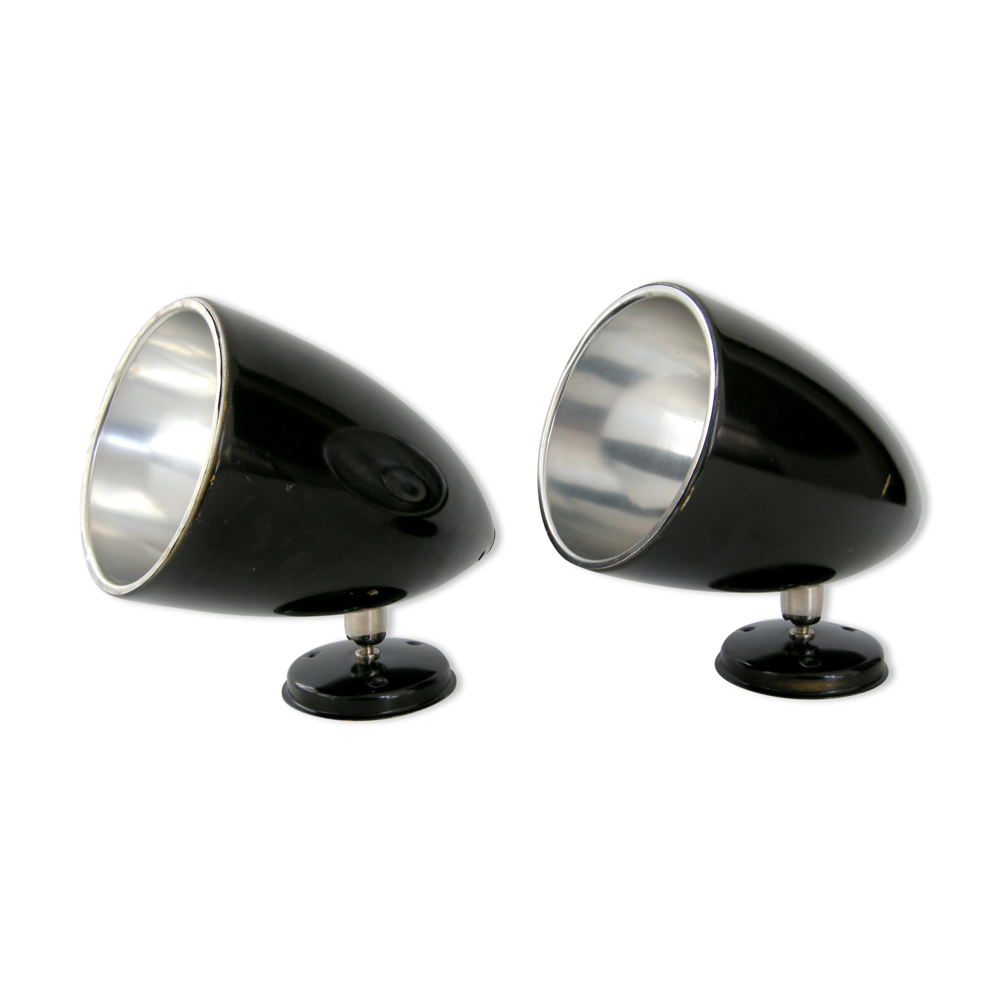 Pair of vintage 1950 adjustable spotlights