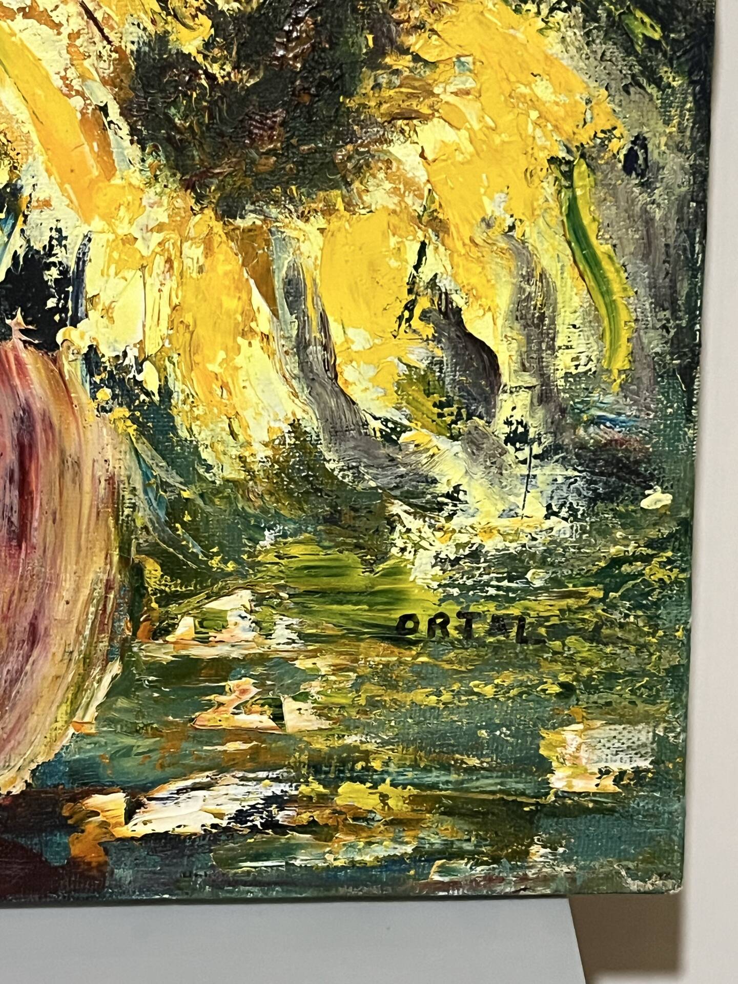 Expressionist painting "The Sunflowers" — Oil on canvas by Cécile O