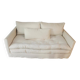 Ivory wild linen Adar caravan sofa