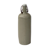 Old enamelled wading bottle and porcelain cap