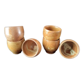 Set de 6 coquetiers en grès
