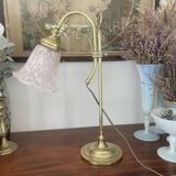 Lampe col de cygne vintage en laiton