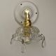 Vintage glass lampshade wall lamp with antique tassels