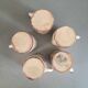 Set of 5 glazed ceramic coffee mugs