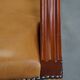 Set of 2 Cowhide Leather Chesterfield Chairs in Light Cognac Color
