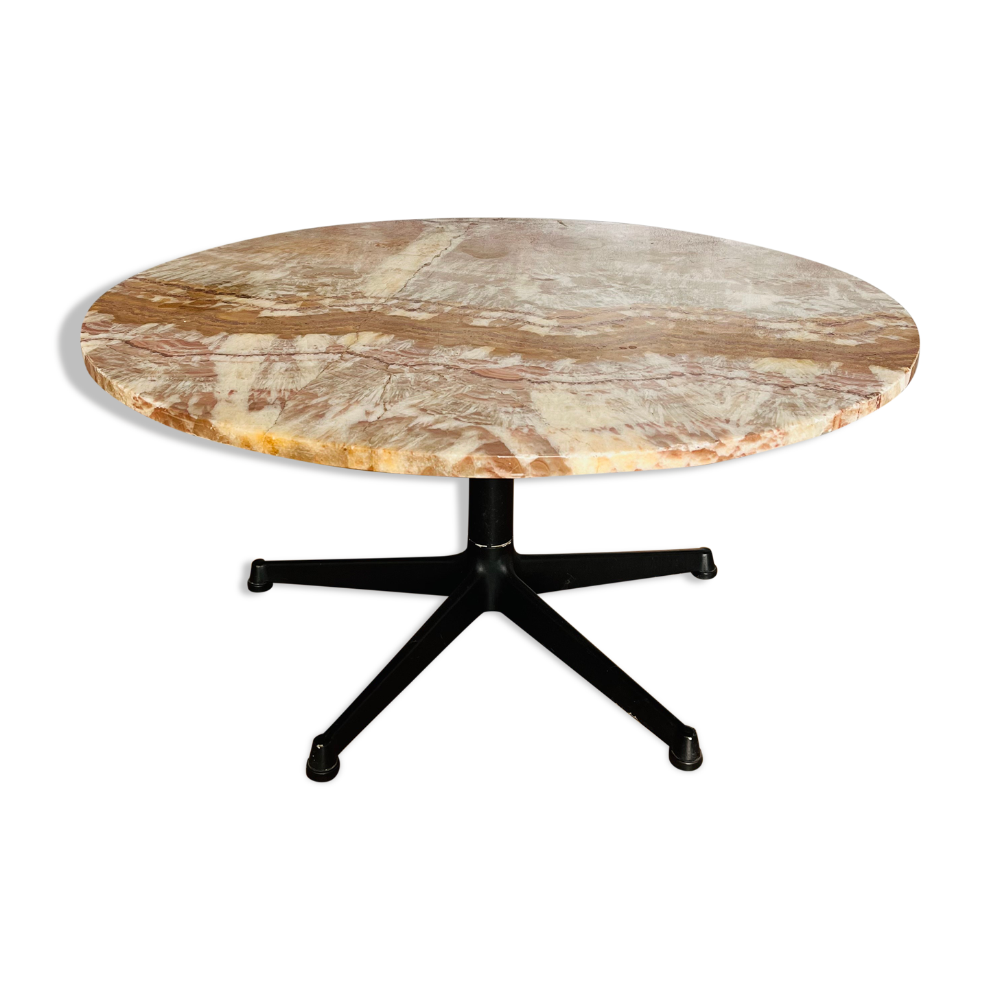 Beautiful coffee table pink marble top