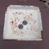 White cast iron vase