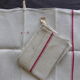2 old linen towels with red embroidered bedding