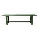 Green wooden bench