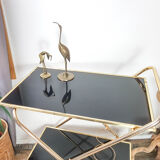 Vintage dessert glass and brass year 70