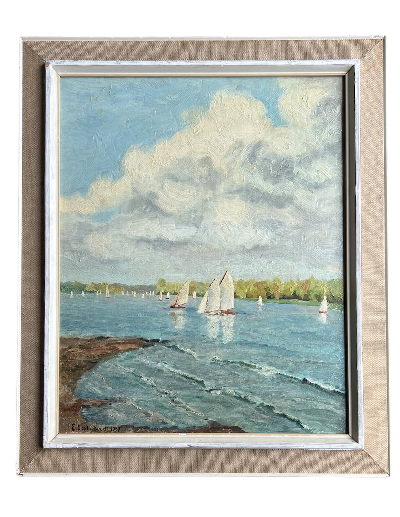 Painting, oil on canvas, signed, impressionism 1930s