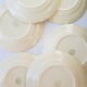 Set of 6 flat plates Villeroy and Boch ivory vintage gilding