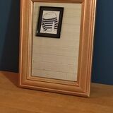 Mirror solid wood frame gilded copper reflection