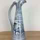 Blue ceramic pichet, ibex/goat decoration