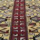 Rustic Mustard Burgundy Runner, Vintage Turkish Milas Wool Runner 81x286cm